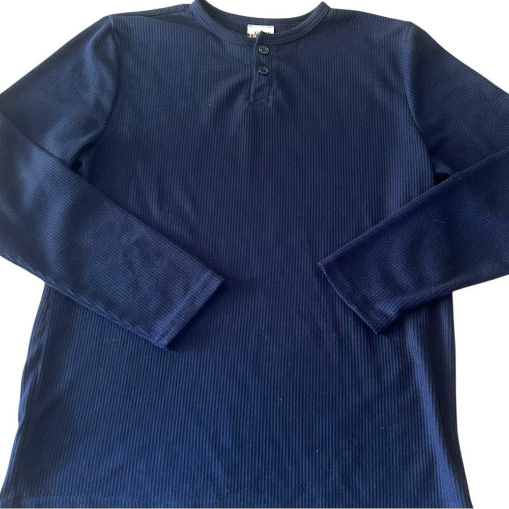 Open Trails Boys' L Henley Shirt‎ Long Sleeve Navy Blue